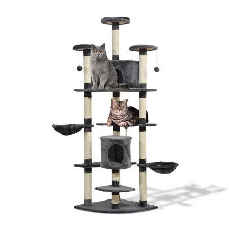 Pawhut 79Inch Multi Level Scratching Cat Tree with Toys | Walmart Canada