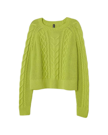 green lime sweater