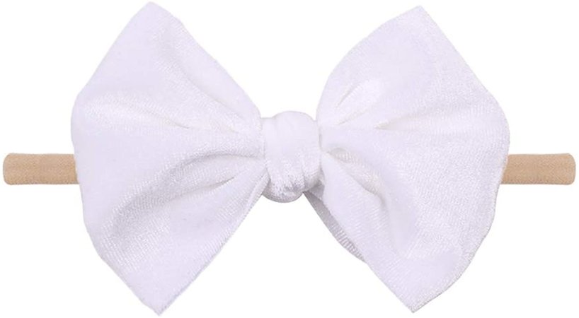 Amazon.com: YanJie Baby Velvet Bow Headbands - 3 Pack Cotton Nylon Headband Baby Photography Hair Bow: Clothing