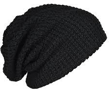 knit beanie womens black slouch - Google Search