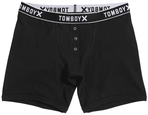 Tomboy 6" Fly Boxer Briefs - Black Logo