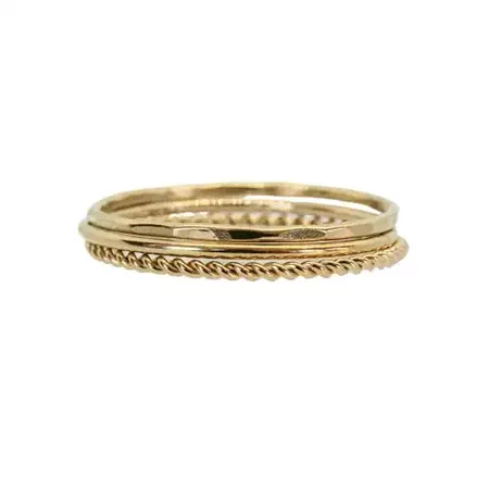 Amazon.com: Stack Rings for Women Gold, Thin Stacking Rings, Stacked Rings for Women, Stackable Rings, Gold Filled (Gold, Set of 3) : Handmade Products