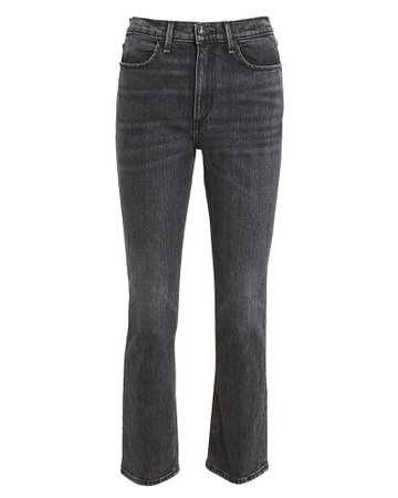 Cigarette Ankle Faded Black Jeans