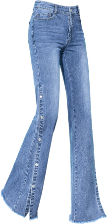 flare button jeans