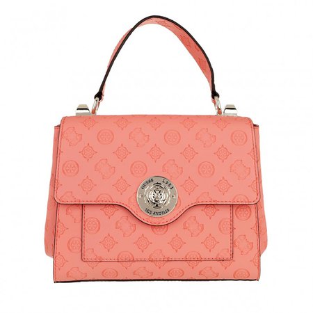 Guess Dayane Top Flap Handle Bag Coral in oranje | fashionette
