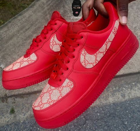 Red Gucci Air Forces