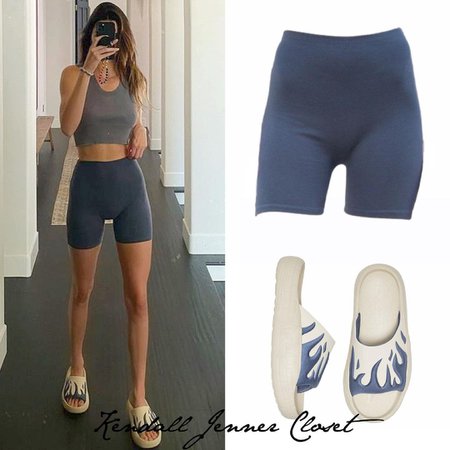 Kendall Jenner Closet • brandymelvilleusa ‘Griffin Shorts’ in Faded Navy Blue ($16)