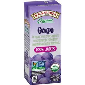 R.W. Knudsen Family® Organic Grape Juice Boxes, 6.75 oz. (Pack of 4)Our juice boxes provide on-the-go refreshmen… | Organic grape juice, Juice boxes, Organic grapes