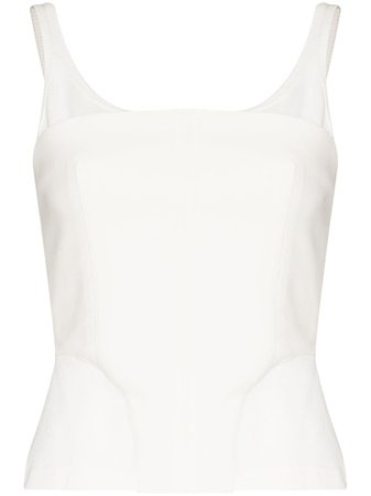 Dion Lee panelled scoop neck top - FARFETCH