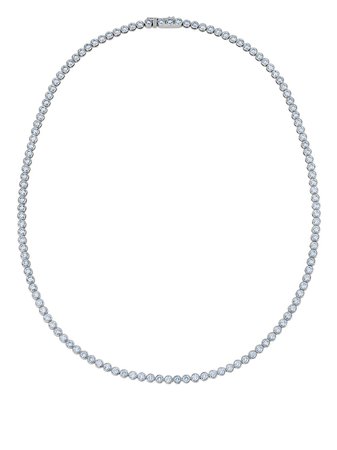 De Beers Jewellers Diamond Line Diamanthalsband Med Bezelinfattning Och 18K Vitt Guld - Farfetch
