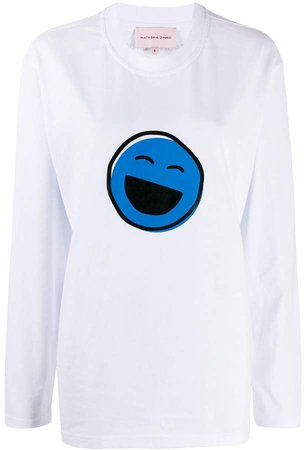Printed LS T-shirt Happy /Smoking Smiles