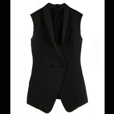 Women Black Vest Double Breasted Formal Female Waistcoat Vestes Sans Manches Ol Style Women Blazer Vest A3138-in Vests & Waistcoats from Women's Clothing on Aliexpress.com | Alibaba Group
