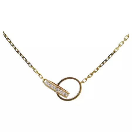 Cartier Love Diamond Yellow Gold Necklace at 1stDibs | cartier love necklace, cartier love diamond necklace, cartier yellow diamond necklace
