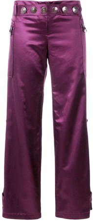 Pre-Owned wide-legged cropped trousers