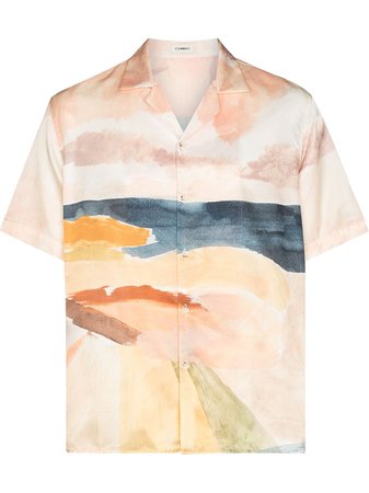 COMMAS Shoreline landscape-print shirt - FARFETCH