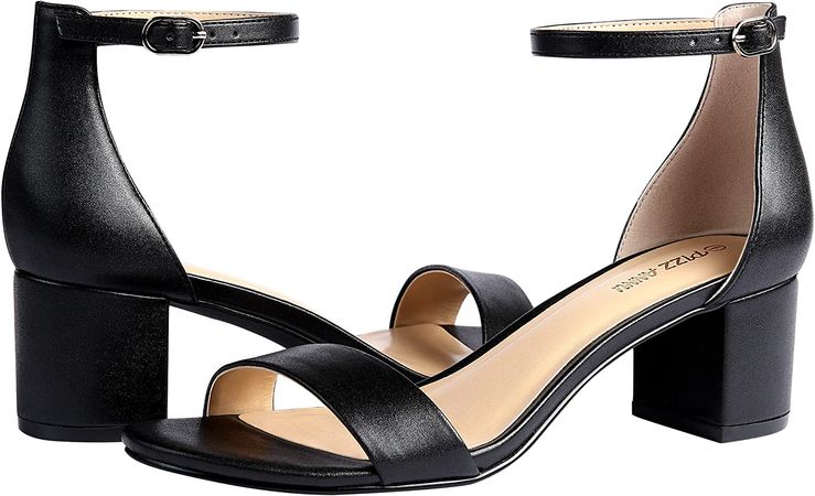 Amazon.com: PIZZ ANNU Women's Low Block Chunky Heels Sandals Comfortable Open Toe Ankle Strap Party Dress Pump Shoes Strappy Buckle Heeled Sandal with 2 Inches Tall Thick Heel Design : Clothing, Shoes & Jewelry