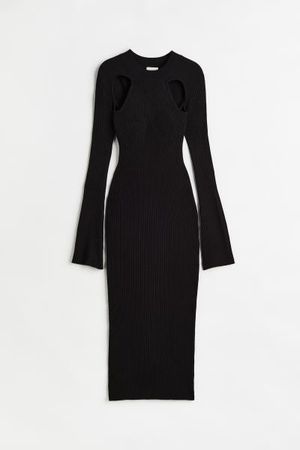 Cut-out Bodycon Dress - Black - Ladies | H&M US