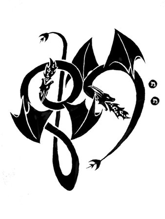 Dragon music tattoo
