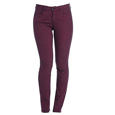 NYDJ 'Twiggy' Tummy Tuck Skinny Stretch Jeans in Merlot (14) at Amazon Women's Jeans store