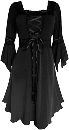 Amazon.com: Dare to Wear Renaissance Corset Dress: Timeless Victorian Gothic Witchy Women's Plus Size Gown for Everyday Halloween Cosplay Festivals, Black 4X: Clothing