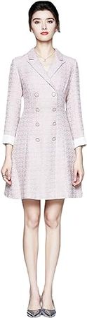 Amazon.com: PlauPoa Tweed Suit Skirt Dress 2022 Spring/Winter New Waist Style Jacket : Clothing, Shoes & Jewelry