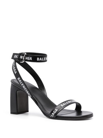 Balenciaga logo-tape open-toe Sandals - Farfetch