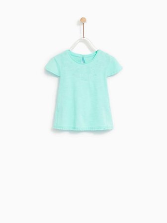 EMBROIDERED T - SHIRT-TOPS-SALE-BABY GIRL | 3 months-4 years-KIDS | ZARA United Kingdom