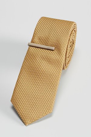 Buy Textured Tie With Tie Clip from the Next UK online shop