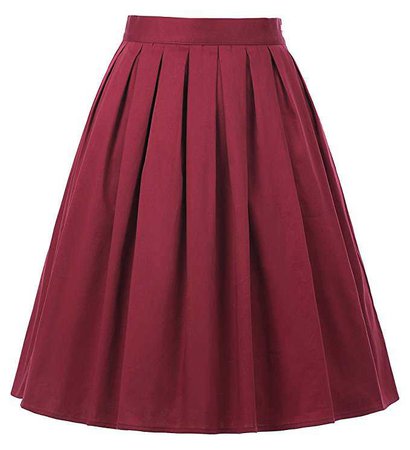 GRACE KARIN Casual Bubble Skirts Wear to Work Green Size M CL6294-29 at Amazon Women’s Clothing store: