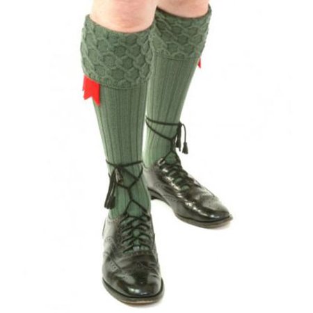 Green kilt socks