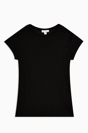 **Black Cap Sleeve T-Shirt by Topshop Boutique | Topshop