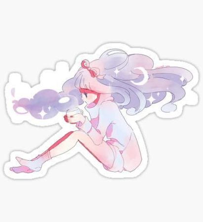 Galaxy girl sticker