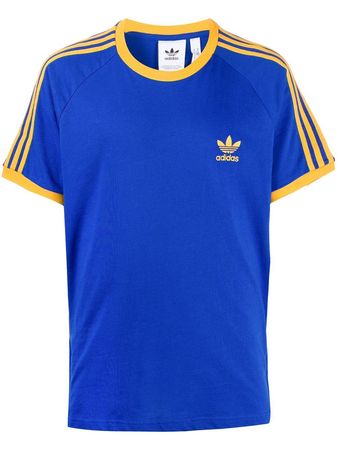 Adidas Men's 3-Stripes Tee, Royal Blue/Active Gold - Walmart.com