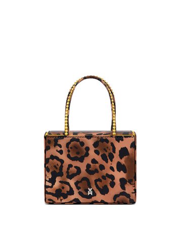 Amina Muaddi Super Amini Gilda Leopard-Print Top-Handle Bag | Neiman Marcus