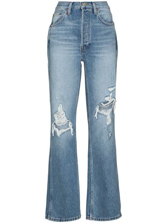 RE/DONE 90s high-rise straight-leg Jeans - Farfetch