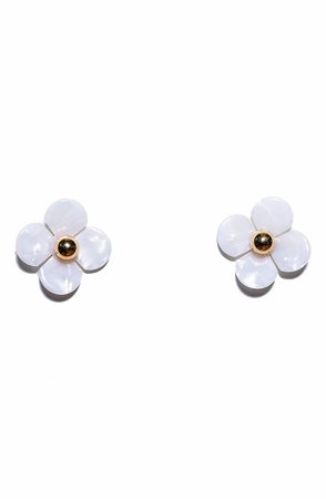Poppy Button Stud Earrings