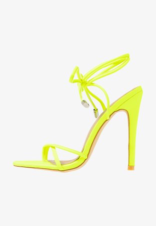 EGO ROCHELLE - High heeled sandals - neon yellow - Zalando.co.uk