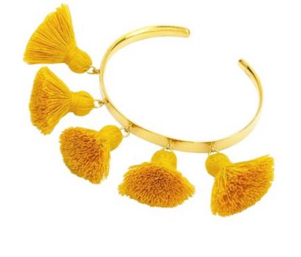 Mustard Yellow Tassel Bracelet