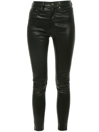Black Rag & Bone Skinny Leather Trousers | Farfetch.com