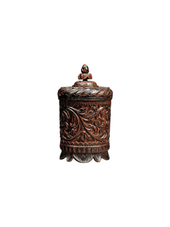 antique spice jar wood