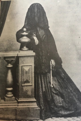 Victorian mourning veil photo