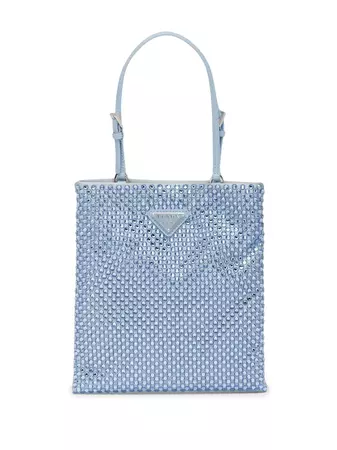 Prada crystal-embellished Satin Handbag - Farfetch