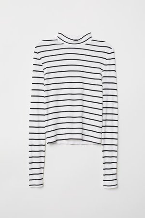 Black and White Stripped Turtleneck