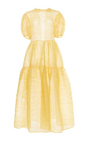 Kelly Tiered Silk-Blend Midi Dress by Cecilie Bahnsen | Moda Operandi
