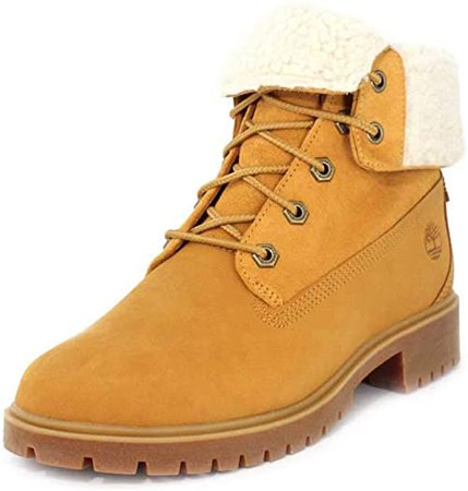 Amazon.com | Timberland Jayne Fleece Fold Down Women's Boots Light Brown Nubuck tb0a1sgb (9 B(M) US) | Snow Boots
