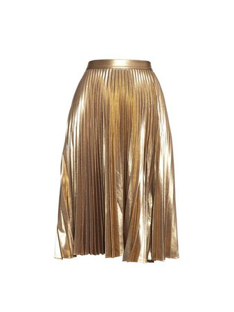 gold midi skirt