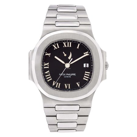 Patek Philippe Nautilus 3710/1A Black Dial in Stainless Steel For Sale at 1stDibs