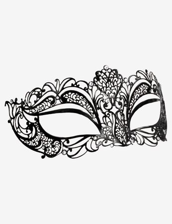 Narcisse Sexy Venetian Mask With Metal Filigree