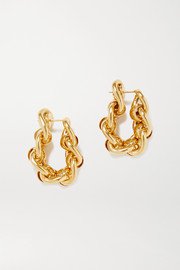 Gold Gold-plated hoop earrings | Bottega Veneta | NET-A-PORTER