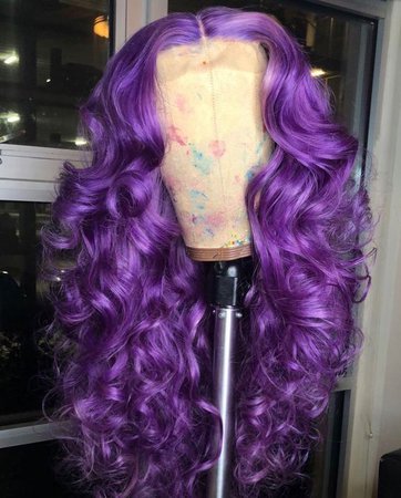 purple wig hair